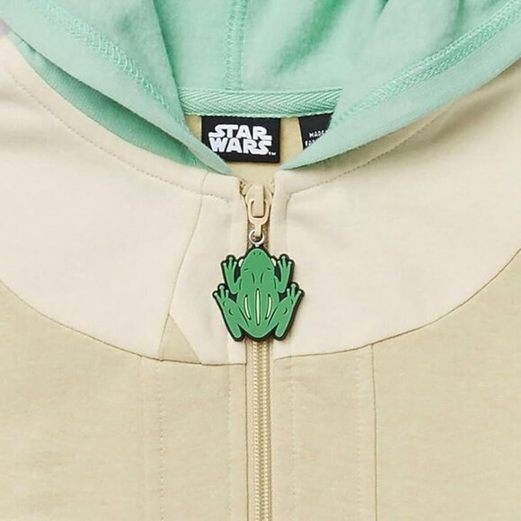 Disney Star Wars Kids “Grogu” Hoodie — 3D Ears + Peek-Through Face (M 10/12) - Picture 5 of 11
